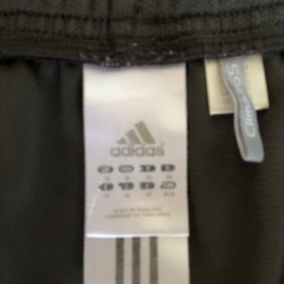 Adidas Vtg Climalite Athletic Shorts Signature Stripes Olive Green Orange Sz M - Picture 3 of 3
